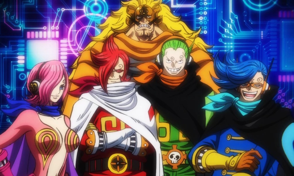 Vinsmoke Judge med sina barn Iji, Nichiji, Yonji och Reiju