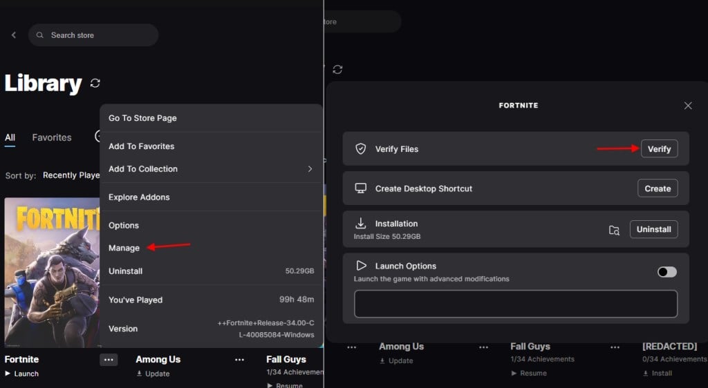 Fortnite Verify File Integrity