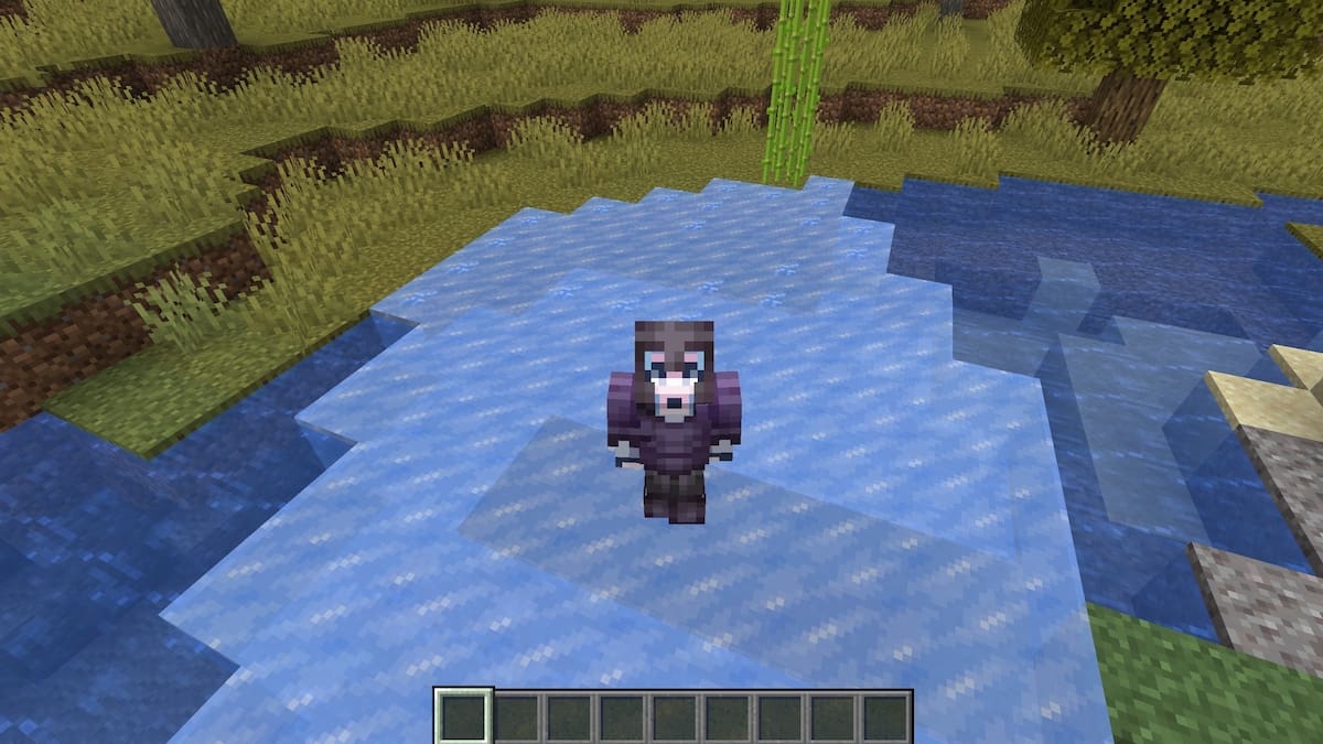 Använd Frost Walker Enchantment för att frysa och korsa en flod i Minecraft