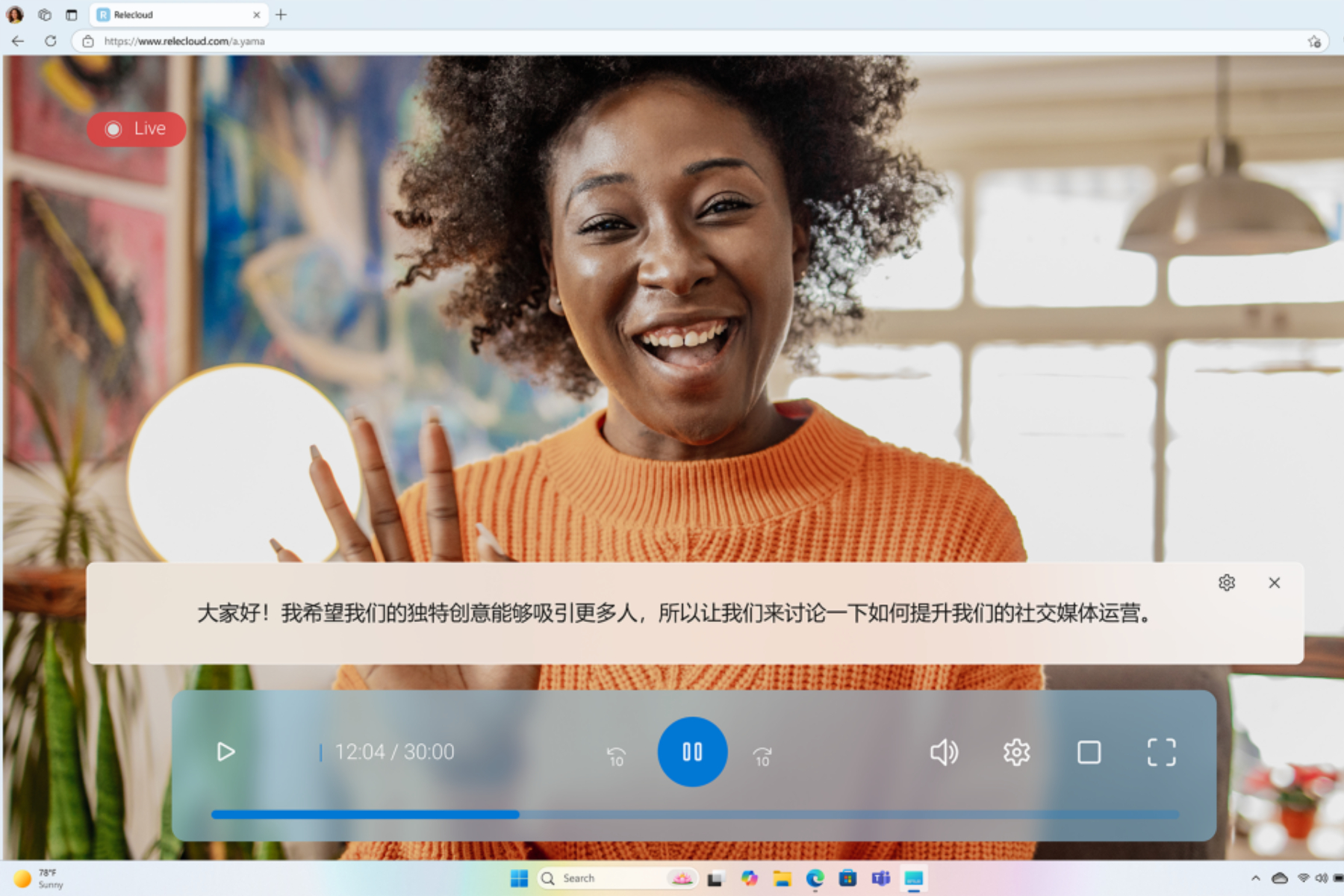 Copilot Voice Translation Tool på Windows.