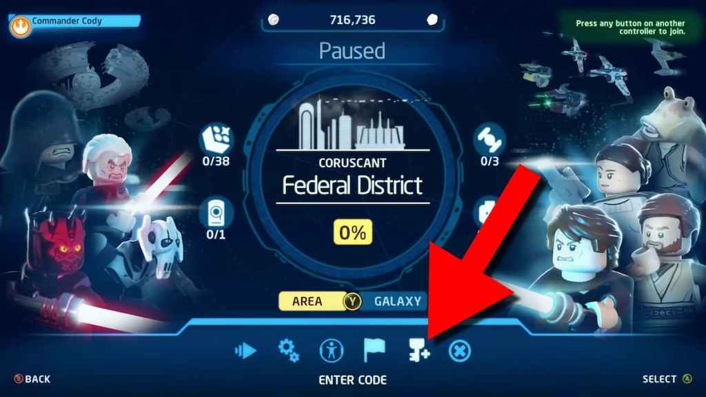 hur man löser in koder i Lego Star Wars The Skywalker Saga.