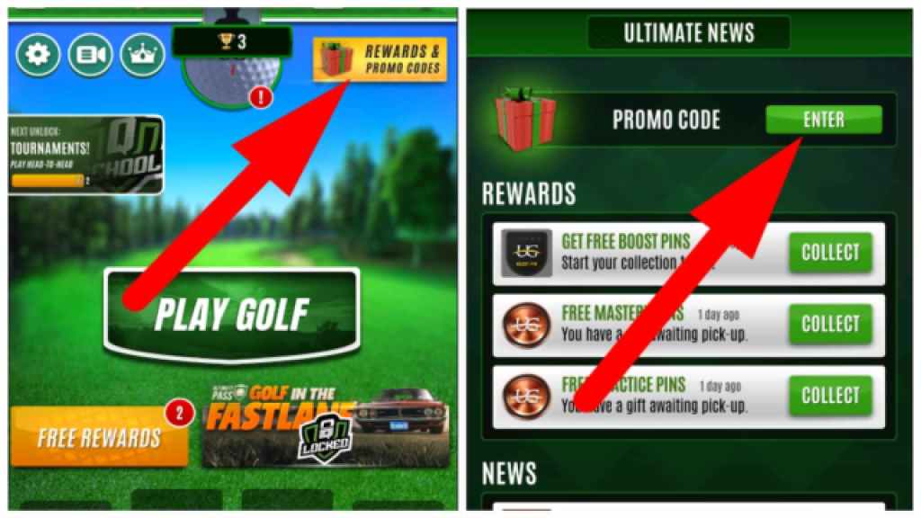 Hur man löser in koder i Ultimate Golf
