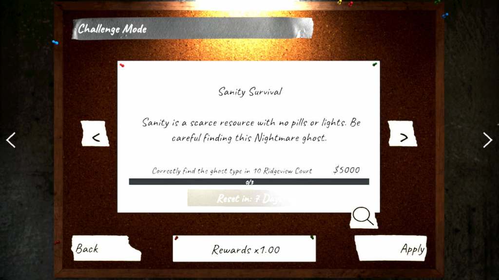 The sanity survival challenge in Phasmophobia