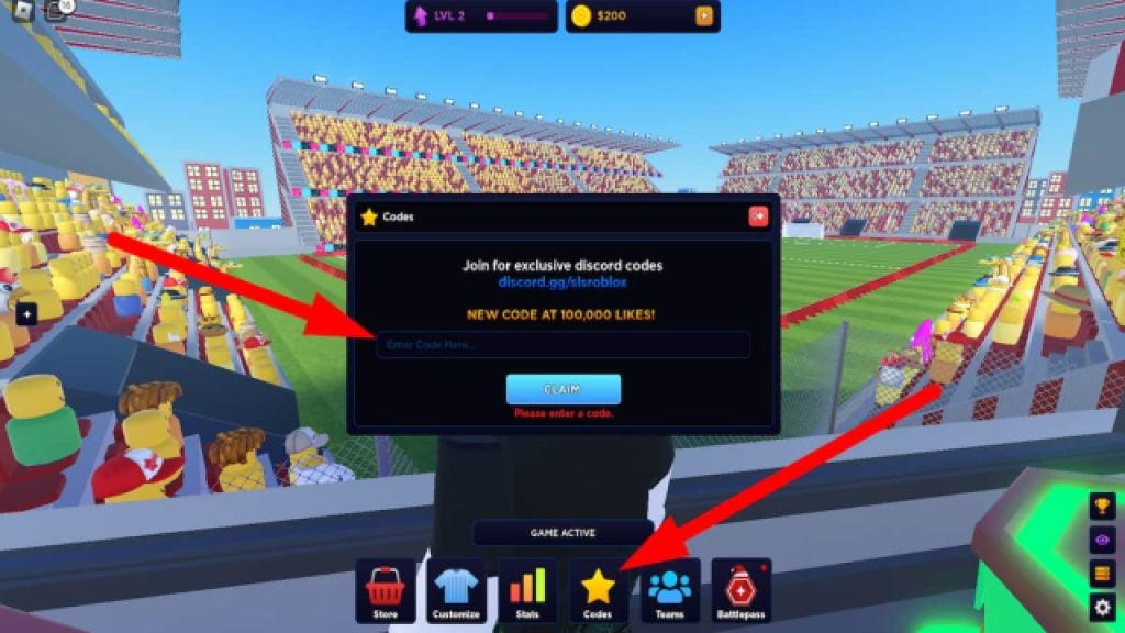Hur man löser in koder i Super League Soccer