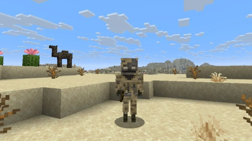 Parched i ökenbiom Minecraft