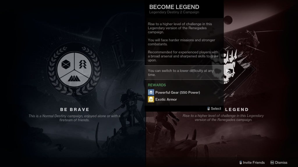 Belöningarna för Legend Renegades-kampanjen i Destiny 2 inkluderar 550 utrustning och en Exotisk.