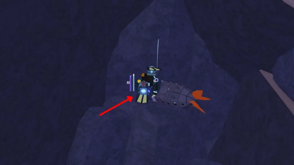 Get inside the crevice to reach Tidefall in Fisch