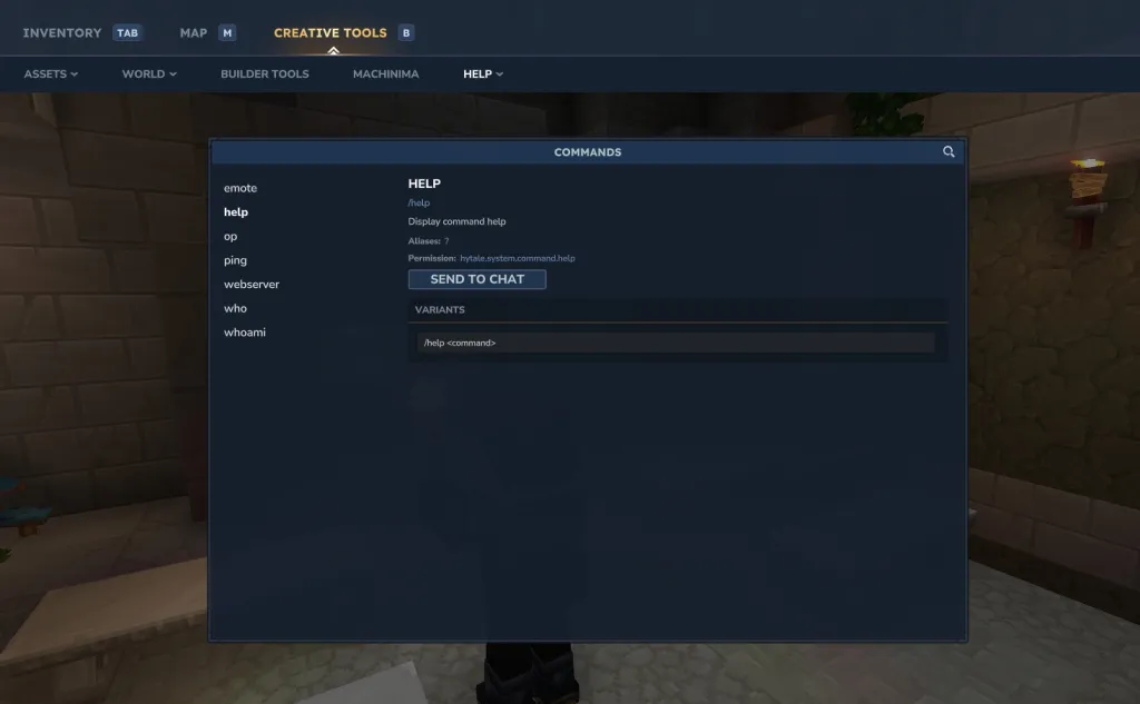 All Hytale Exploration Server Commands