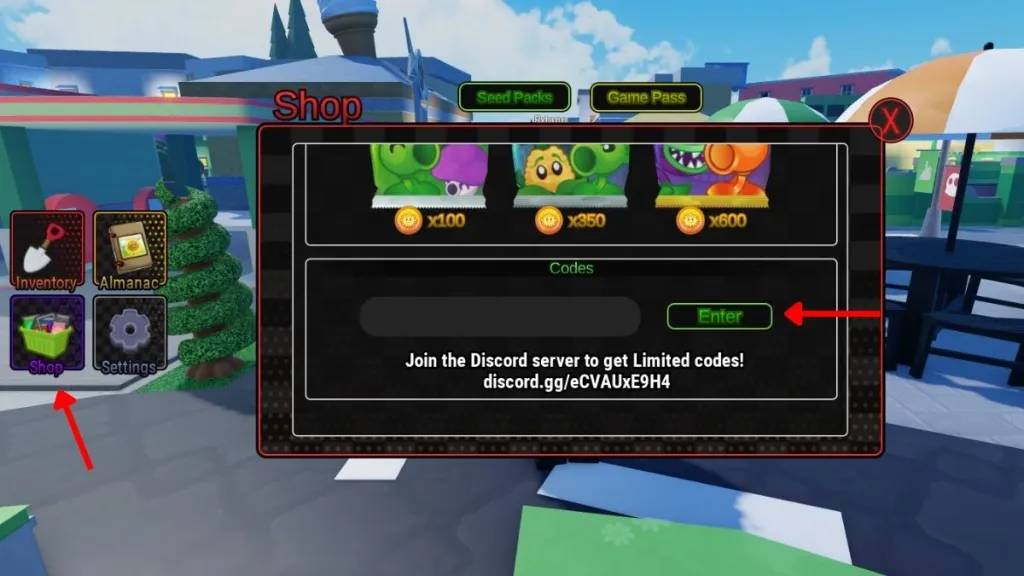 Redeem Plants Tower Defense Codes