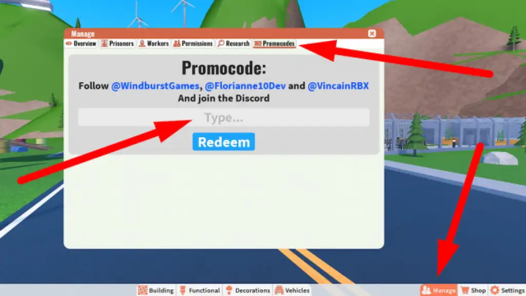 How to redeem codes in My Prison