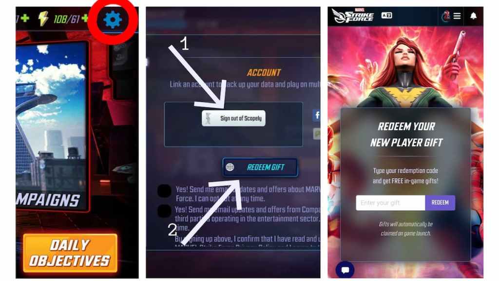 Hur man löser in koder i Marvel Strike Force.