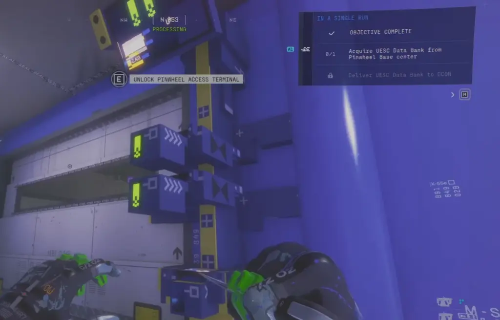 Terminal to unlock Pinwheel Base