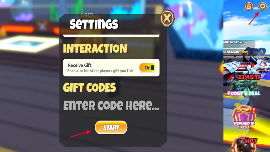 redeem hunt giant fish codes