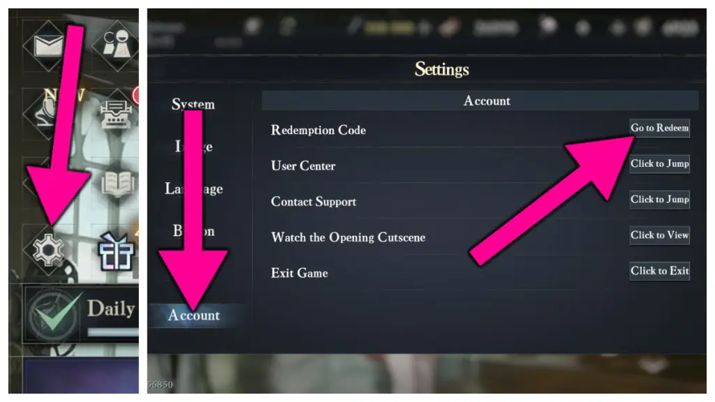 How to redeem Morimens codes.