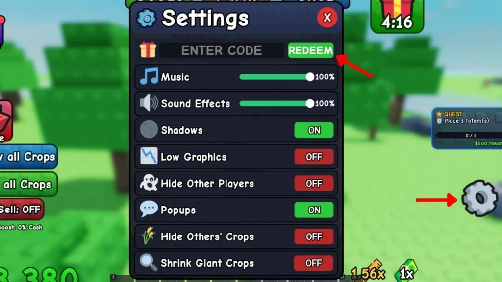 lösa in Grow It RNG-koder