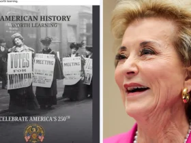 Trumps utbildningsdepartement firar 'amerikansk historia' med brittiskt foto